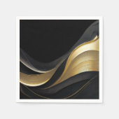 Modern Abstract zwart en goud Servet (Voorkant)