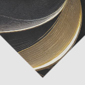 Modern Abstract zwart en goud Tissuepapier (Detail)