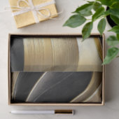 Modern Abstract zwart en goud Tissuepapier (Geschenk)
