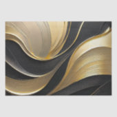 Modern Abstract zwart en goud Tissuepapier (Voorkant)