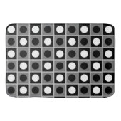 Modern Abstract zwart grijs en wit Badmat (Voorkant)