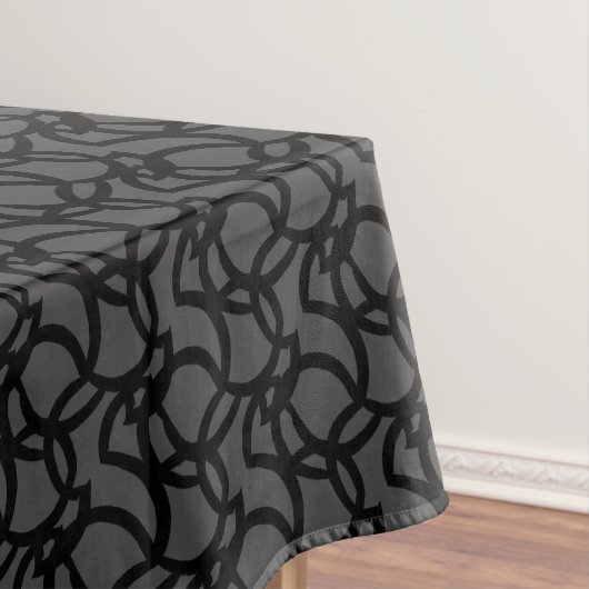 Modern Abstract zwart-grijs patroon Tafelkleed (Voorbeeld)