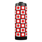 Modern Abstract zwart rood en wit Thermosbeker (Voorkant)