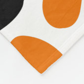 Modern Abstract Zwart Sinaasappel Dierenprint Fleece Deken (Hoek)
