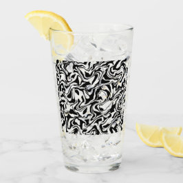 Modern Abstract Zwart-Wit Artistiek Glas