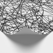 modern abstract zwart wit artistiek patroon cadeaupapier (Hoek)