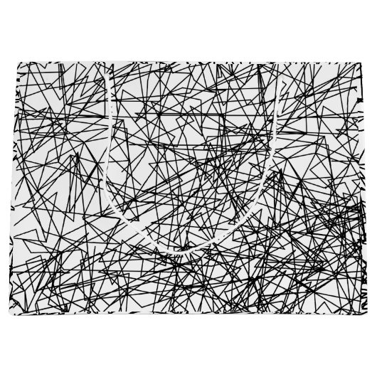 modern abstract zwart wit artistiek patroon groot cadeauzakje (Voorkant)