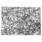 modern abstract zwart wit artistiek patroon groot cadeauzakje (Achterkant)