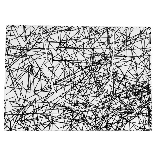modern abstract zwart wit artistiek patroon groot cadeauzakje (Achterkant)
