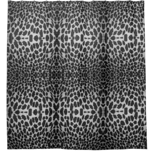 Modern Abstract Zwart Wit  Douchegordijn (Voorkant)