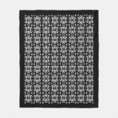 Modern abstract zwart-wit fleece deken (Voorkant)
