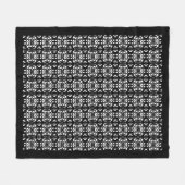 Modern abstract zwart-wit fleece deken (Voorkant (Horizontaal))