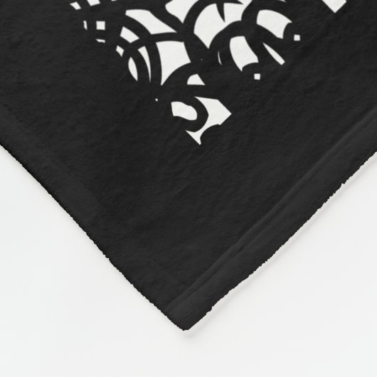 Modern abstract zwart-wit fleece deken (Hoek)