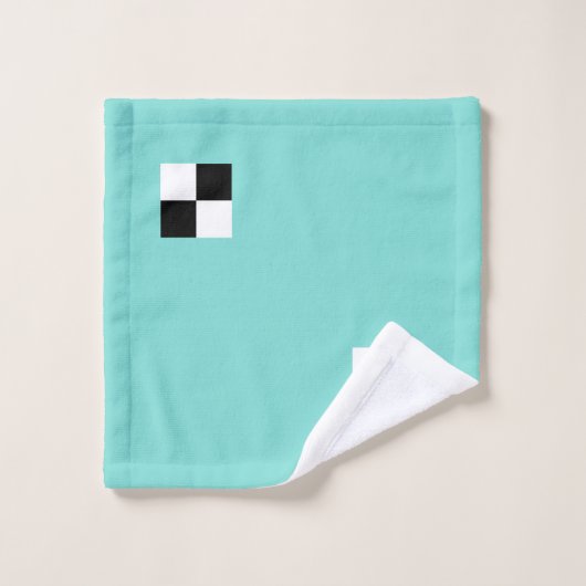 Modern Abstract zwart-wit, gecontroleerd op Blauwg Bad Handdoek (Wasdoekje)