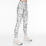 Modern Abstract zwart wit gezichtspatroon Leggings<br><div class="desc">Een zwart-wit patroon dat abstract is en lijntekeningen bevat van vrouwen met verschillende gezichten.</div>