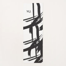 Modern Abstract zwart-wit monogram Initiaal