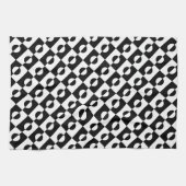 Modern Abstract zwart-wit patroon | Theedoek (Horizontaal)