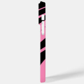 Modern Abstract zwart-wit roze monogram Case-Mate iPhone Case (Achterkant / Links)