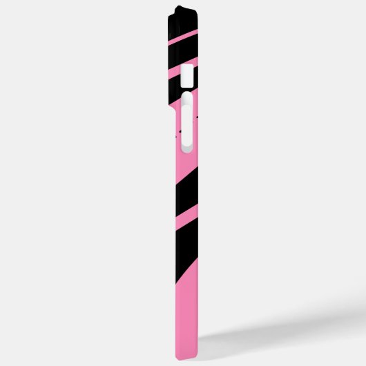 Modern Abstract zwart-wit roze monogram Case-Mate iPhone Case (Achterkant / Links)