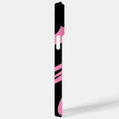 Modern Abstract zwart-wit roze monogram Case-Mate iPhone Case (Achterkant / Rechts)