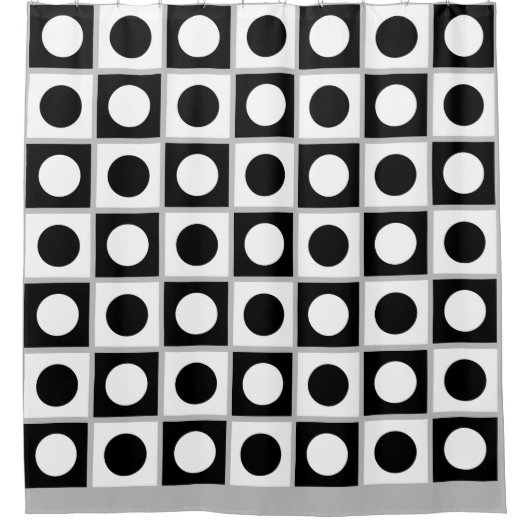 Modern Abstract zwart-wit showgordijn Douchegordijn (Voorkant)