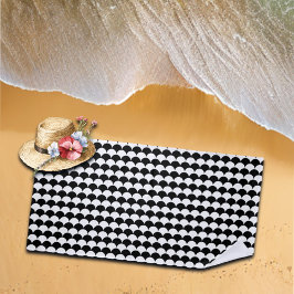 Modern Abstract zwart-wit Strandlaken