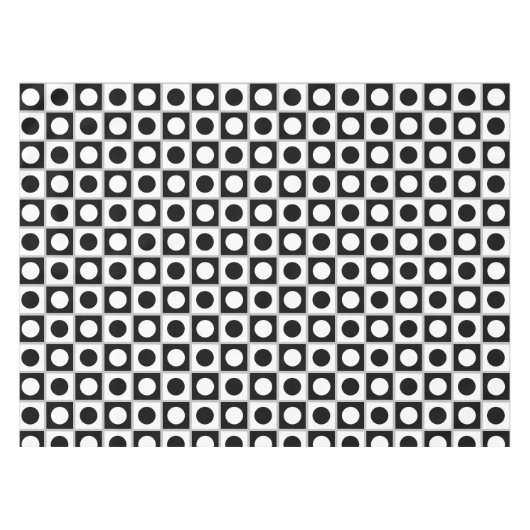 Modern Abstract zwart-wit Tafelkleed (Voorkant (Horizontaal))