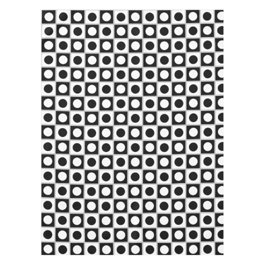 Modern Abstract zwart-wit Tafelkleed (Voorkant)