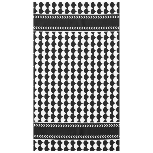 Modern Abstract zwart-wit Tafelkleed (Voorkant)
