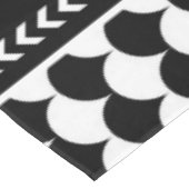 Modern Abstract zwart-wit Tafelkleed (Gekanteld)