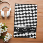 Modern Abstract zwart-wit Theedoek