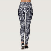 Modern Abstract Zwart-Wit Zebra Safari Patroon Leggings (Achterkant)