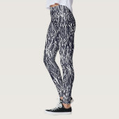 Modern Abstract Zwart-Wit Zebra Safari Patroon Leggings (Links)