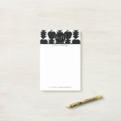 Modern Abstract zwart-wit zwart-wit Post-it® Notes (Op bureau)