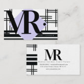 Modern Abstract zwart zwart zwart zwart zwart zwar Visitekaartje (Voorkant / Achterkant)