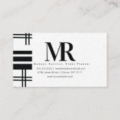 Modern Abstract zwart zwart zwart zwart zwart zwar Visitekaartje (Achterkant)