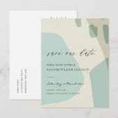 MODERN ABSTRACTE AQUA BLUE ARTISTIC BEWAART U DE D AANKONDIGINGSKAART (Voorkant / Achterkant)