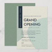 MODERN ABSTRACTE AQUA BLUE GRAND OPENEN GEBEURTENI KAART (Voorkant / Achterkant)