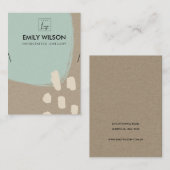 MODERN ABSTRACTE AQUA BLUE KRAFT KETTING DISPLAY VISITEKAARTJE (Voorkant / Achterkant)