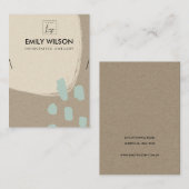 MODERN ABSTRACTE AQUA BLUE KRAFT KETTING DISPLAY VISITEKAARTJE (Voorkant / Achterkant)