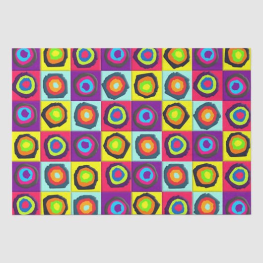Modern Abstracte Cirkels Patroon Tissuepapier (Voorkant)