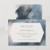 MODERN ABSTRACTE DETAILS KAART (NAVY/BLUSH) (Voorkant / Achterkant)