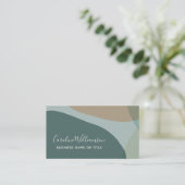 Modern Abstracte Earth Tone Custom Name Creative Visitekaartje (Staand voorkant)