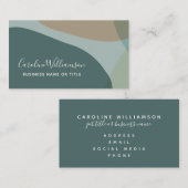 Modern Abstracte Earth Tone Custom Name Creative Visitekaartje (Voorkant / Achterkant)