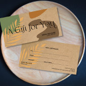 Modern Abstracte Earth Tones Certificaat Gift Kaar