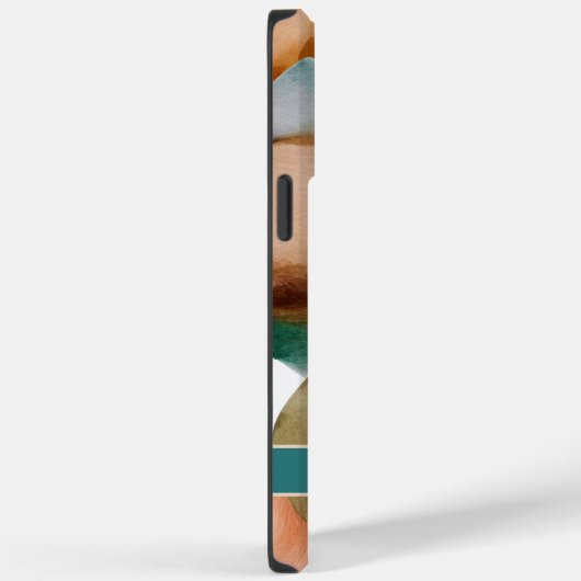 Modern Abstracte Earth Tones Terracotta Blauwgroen Case-Mate iPhone Case (Achterkant / Rechts)