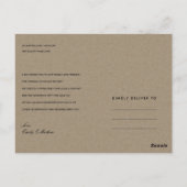 MODERN ABSTRACTE GROENE KUNSTSTISCHE WEDDING DANK  BRIEFKAART (Achterkant)