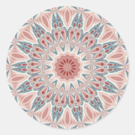 Modern Abstracte Kaleidoscoop Mandala Fractal Art Ronde Sticker