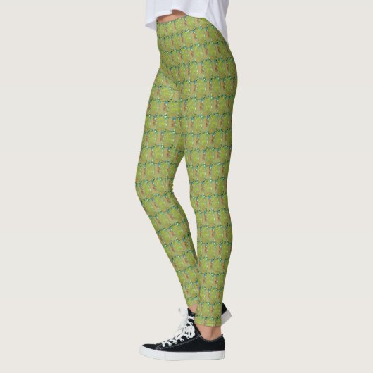 MODERN abstracte, lichtgele Leggings (Links)