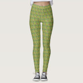 MODERN abstracte, lichtgele Leggings (Voorkant)